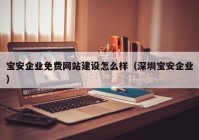 宝安企业免费网站建设怎么样（深圳宝安企业）