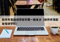 软件开发培训学校学费一般多少（软件开发职业培训学校）