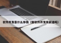 软件开发靠什么挣钱（做软件开发有前途吗）