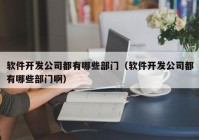 软件开发公司都有哪些部门（软件开发公司都有哪些部门啊）