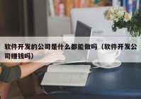 软件开发的公司是什么都能做吗（软件开发公司赚钱吗）