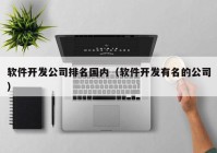 软件开发公司排名国内（软件开发有名的公司）