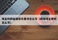 域名的网站建设方案书怎么写（网站域名规划怎么写）