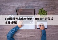 app软件开发成本分析（app软件开发成本分析表）