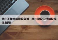 枣庄正规网站建设公司（枣庄建设工程招投标信息网）