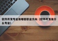 软件开发专业有哪些职业方向（软件开发有什么专业）